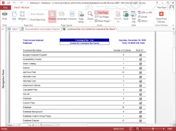 Total Access AnalyzerがMS Access 2013に対応 スクリーンショット