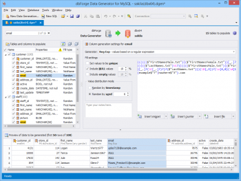 dbForge Data Generator for MySQLがリリースされました のスクリーン ショット