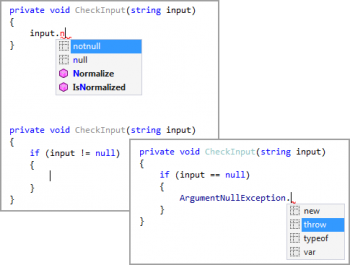 Captura de tela - ReSharper Ultimate 10 adiciona modelos Postfix