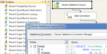 Devart SSIS Data Flow Componentsがリリースされました のスクリーン ショット